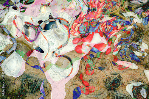 Obraz Abstrakcjonistyczny tło - gra kolory i linie