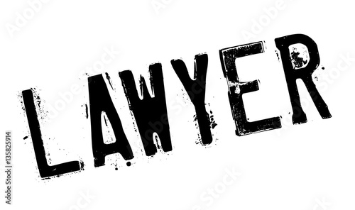 Lawyer rubber stamp. Grunge design with dust scratches. Effects can be easily removed for a clean, crisp look. Color is easily changed.
