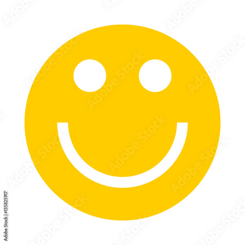 Happy Smiley Smiling Face Flat Style