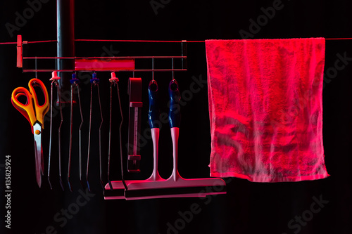 film development tools used in dark room