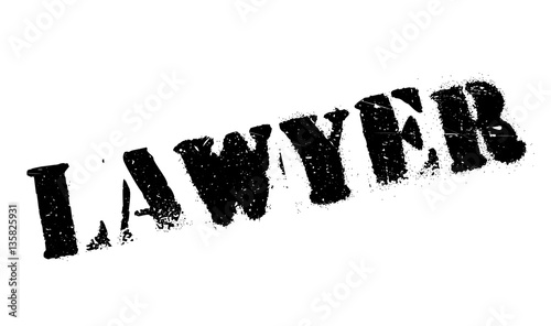 Lawyer rubber stamp. Grunge design with dust scratches. Effects can be easily removed for a clean, crisp look. Color is easily changed.