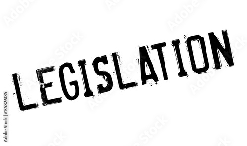 Legislation rubber stamp. Grunge design with dust scratches. Effects can be easily removed for a clean, crisp look. Color is easily changed.
