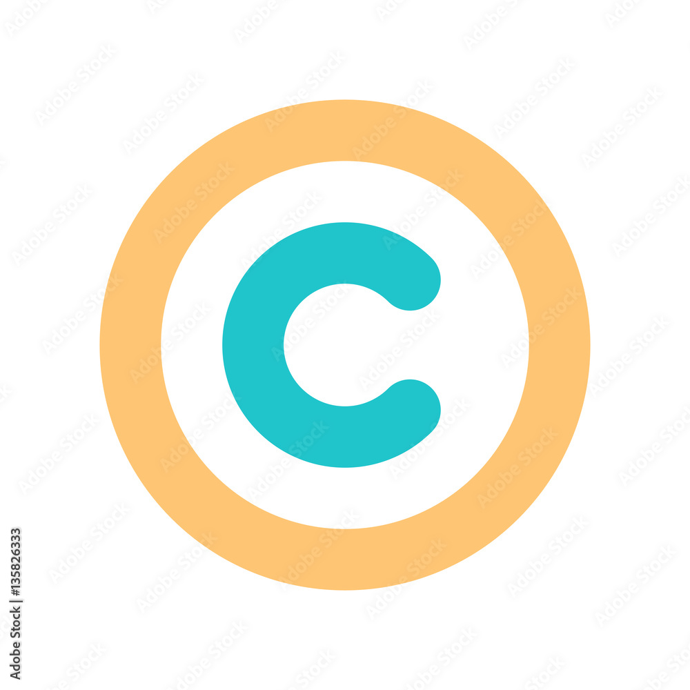 Sign Copyright Symbol Flat Icon Sign Copyright Symbol Flat Icon