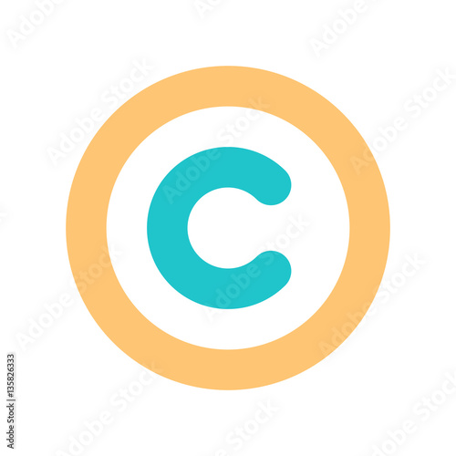 Sign Copyright Symbol Flat Icon