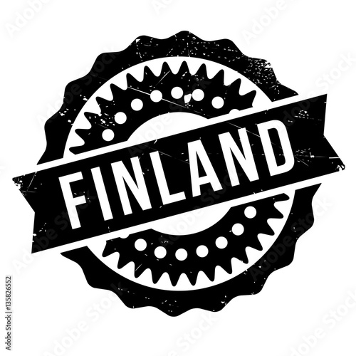 Finland stamp. Grunge design with dust scratches. Effects can be easily removed for a clean, crisp look. Color is easily changed.