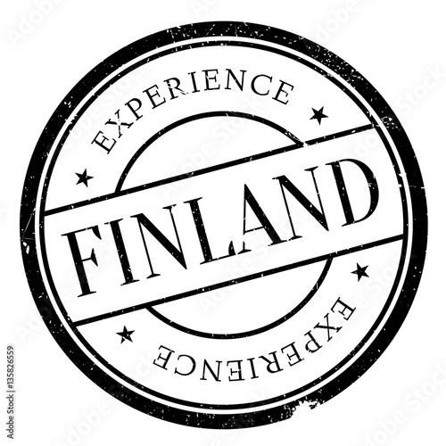 Finland stamp. Grunge design with dust scratches. Effects can be easily removed for a clean, crisp look. Color is easily changed.