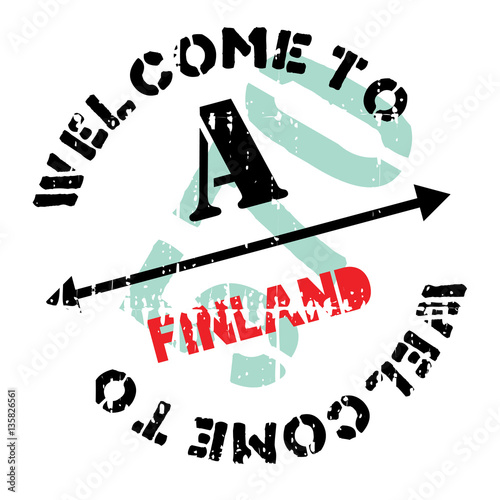 Finland stamp. Grunge design with dust scratches. Effects can be easily removed for a clean, crisp look. Color is easily changed.