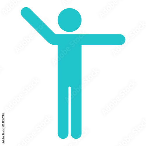 Man Sign Raised Hands Sport Icon