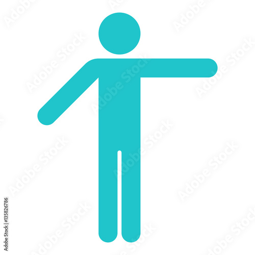Man Sign Raised Hands Sport Icon