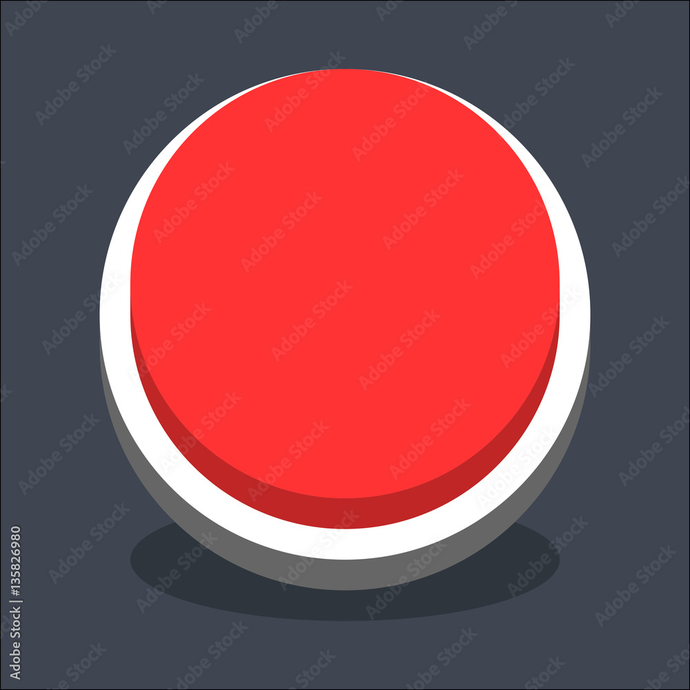 3D Flat Blank Circle Web Internet Button 3D Flat Blank Circle Web Internet Button