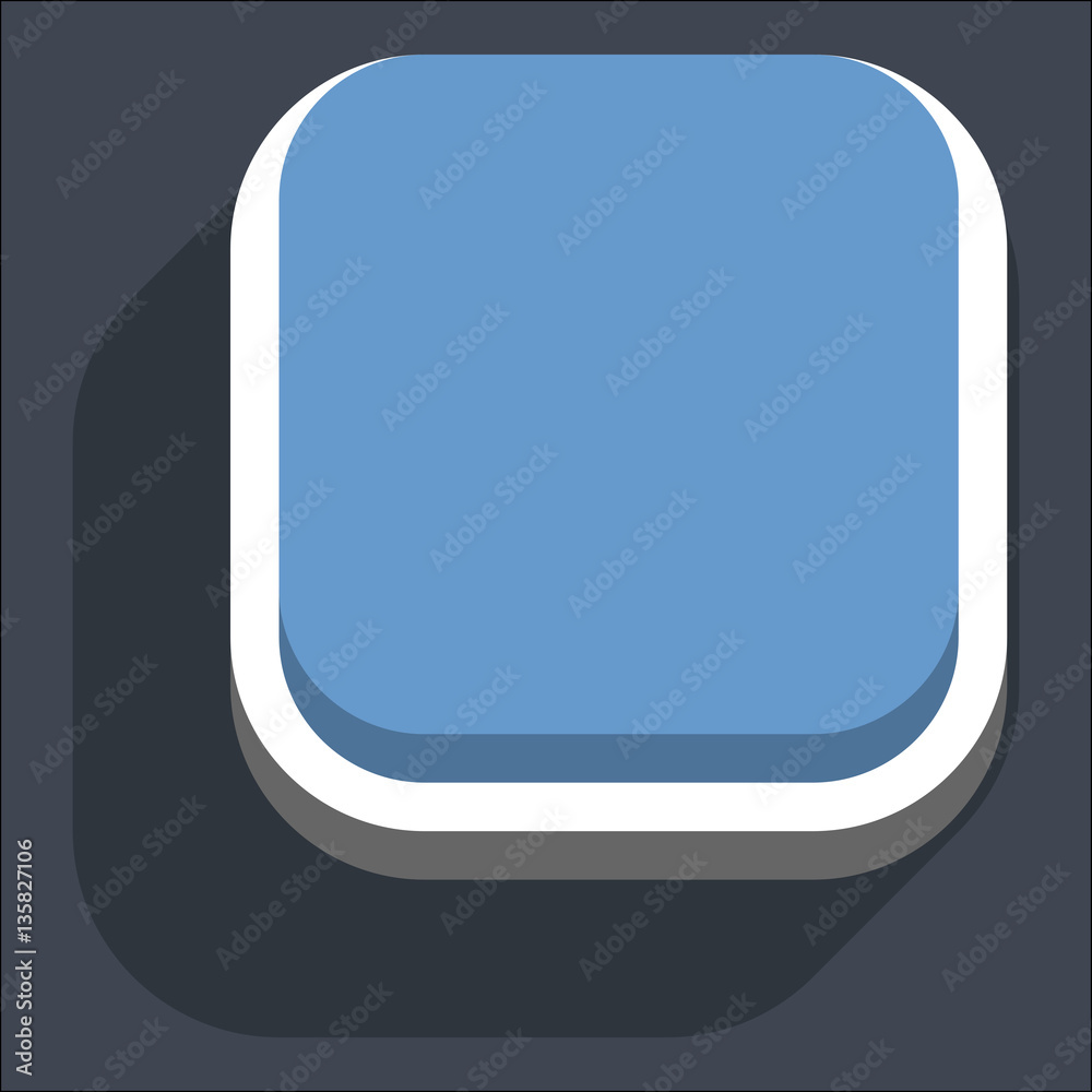 Flat Blank Square Web Internet Button Flat Blank Square Web Internet Button