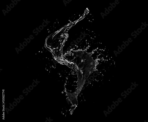 water splash on Black Background