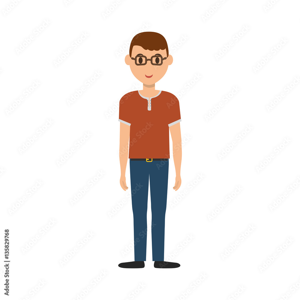 Man cartoon isolated icon vector illustration graphic design