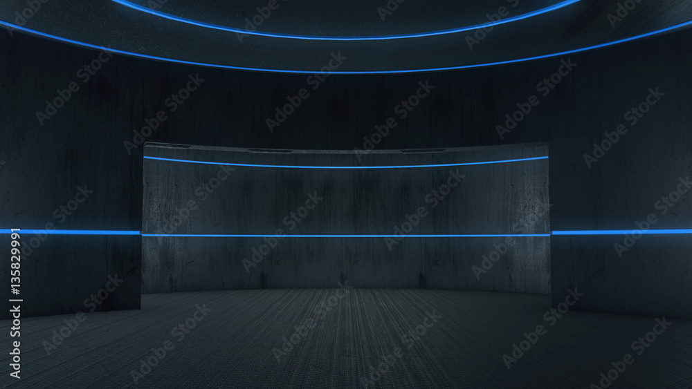 Obraz premium empty room with light glow,abstract space.3D rendering 