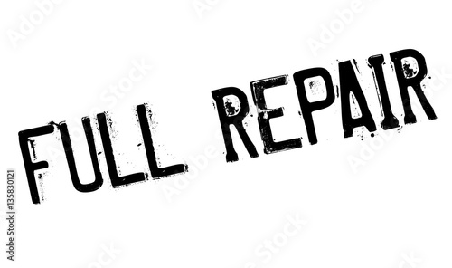 Full Repair rubber stamp. Grunge design with dust scratches. Effects can be easily removed for a clean, crisp look. Color is easily changed.