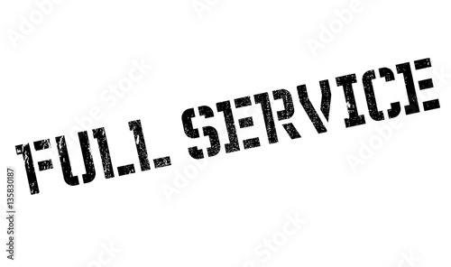 Full Service rubber stamp. Grunge design with dust scratches. Effects can be easily removed for a clean, crisp look. Color is easily changed.