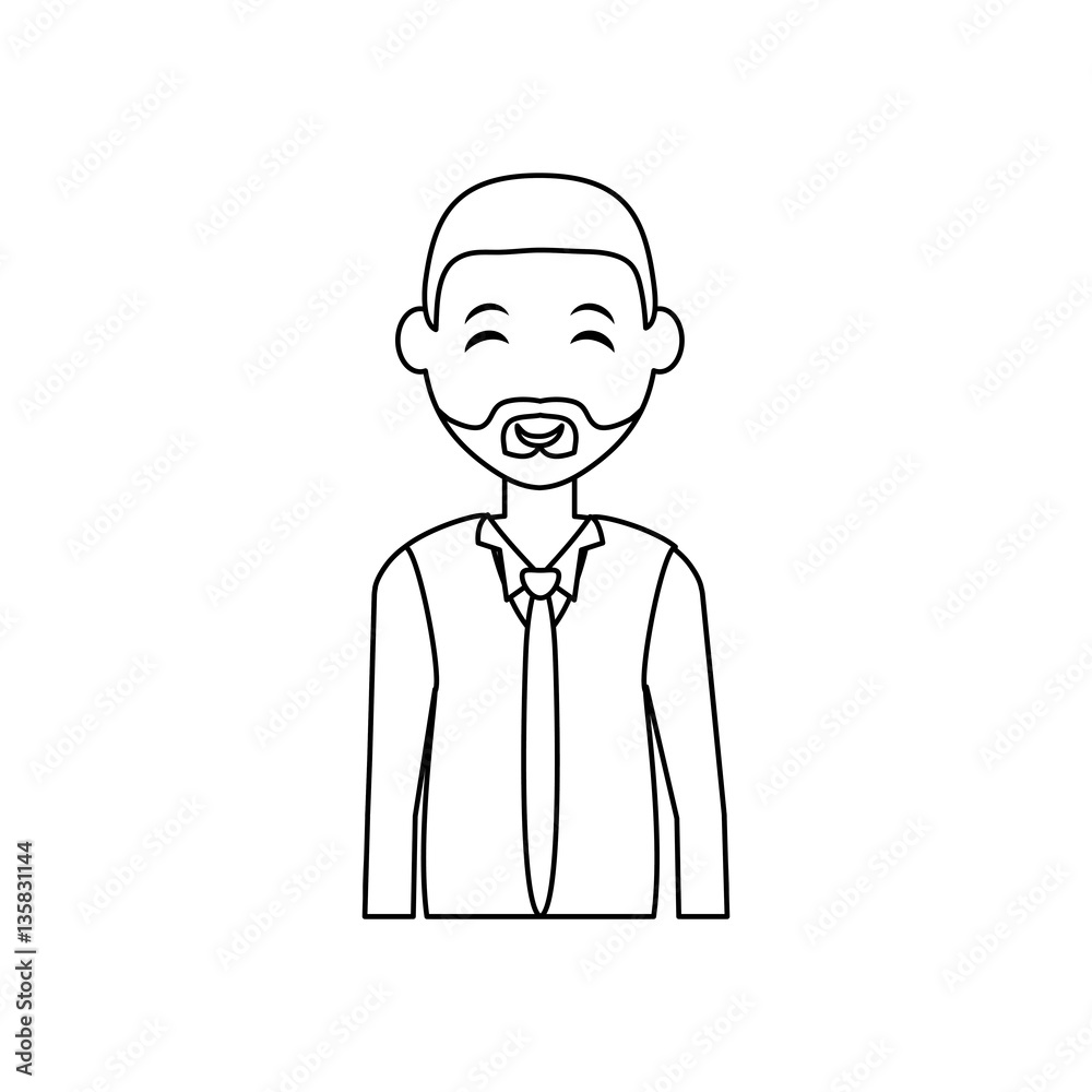 Man cartoon isolated icon vector illustration graphic design