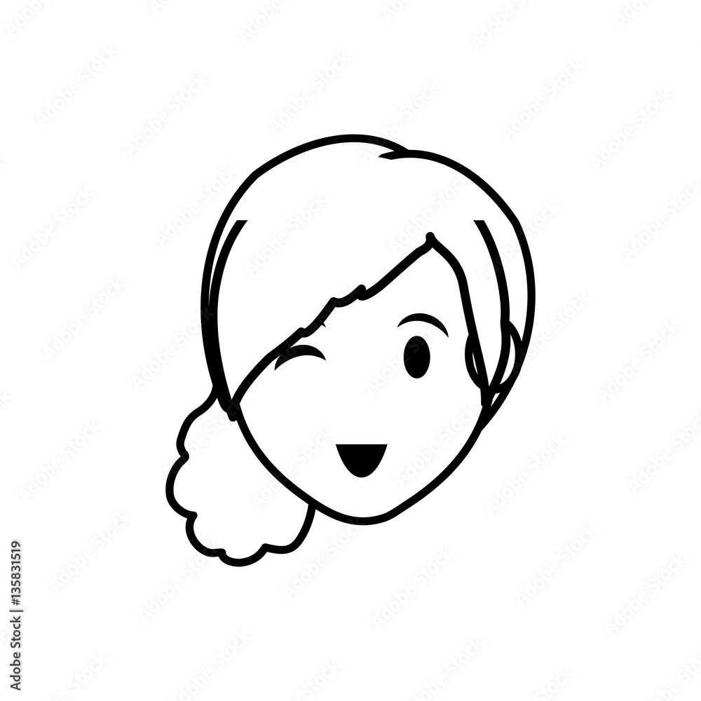 woman face cartoon icon vector illustration graphic design woman face cartoon icon vector illustration graphic design