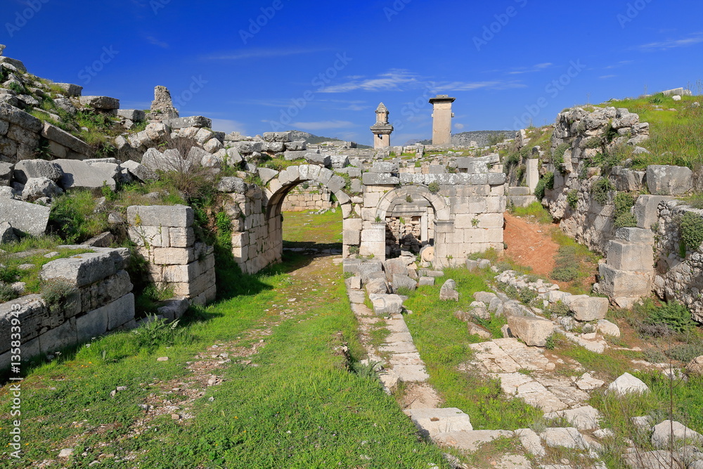 Lower entrance to the ancient theater. Xanthos-Lycia-Turkey. 1194