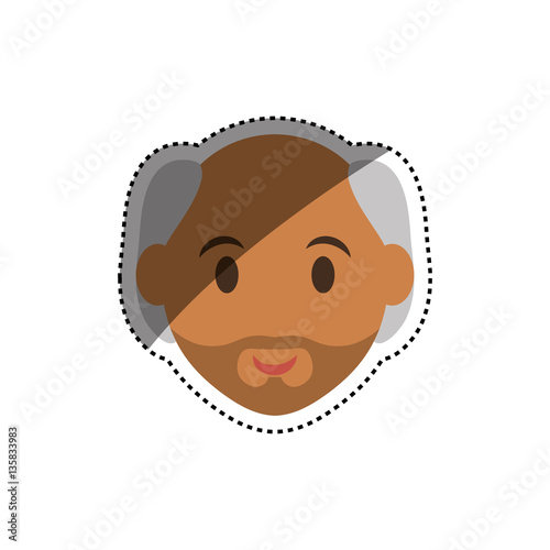 Man face cartoon icon vector illustration graphic design
