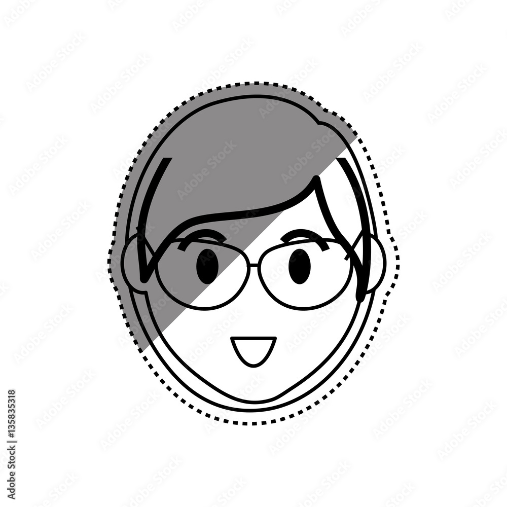 woman face cartoon icon vector illustration graphic design