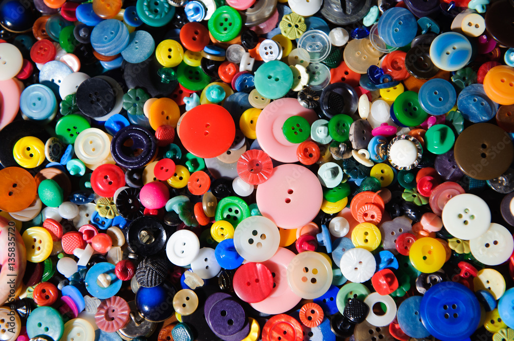 Sewing buttons background. Colorful sewing buttons texture Sewing buttons background. Colorful sewing buttons texture