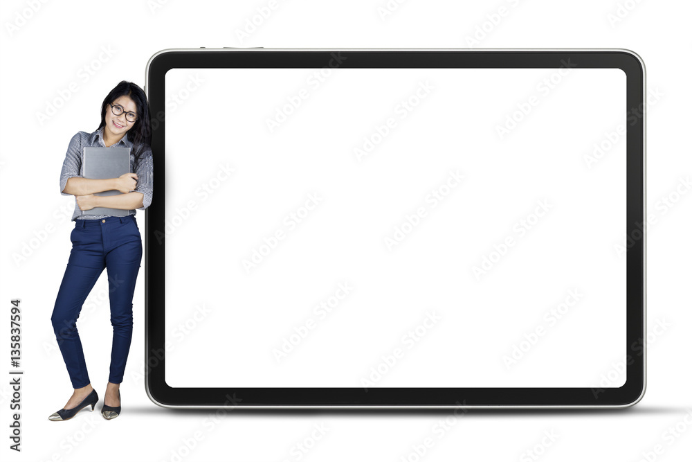 Entrepreneur standing with copy space Entrepreneur standing with copy space