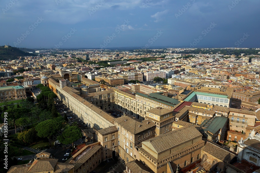 View on the Vatican museum and Sistine Chapel, Rome, Italy