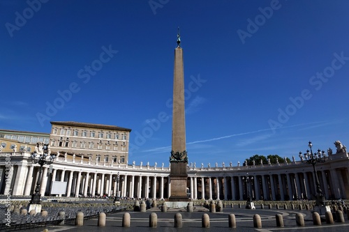 Obelisk on St. Peter`s Square (Piazza San Pietro), Vatican, Rome, Italy
