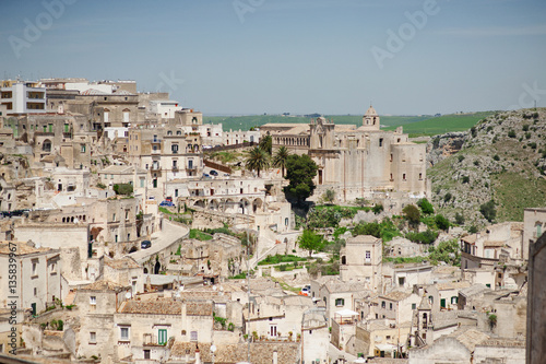Matera ancient city panoramic view, Italy