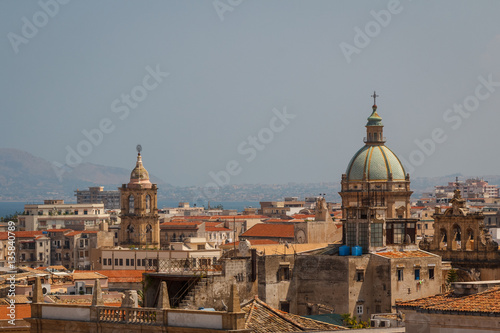A view over Palermo from the roof of the Cathedral, Sicily, Ital
