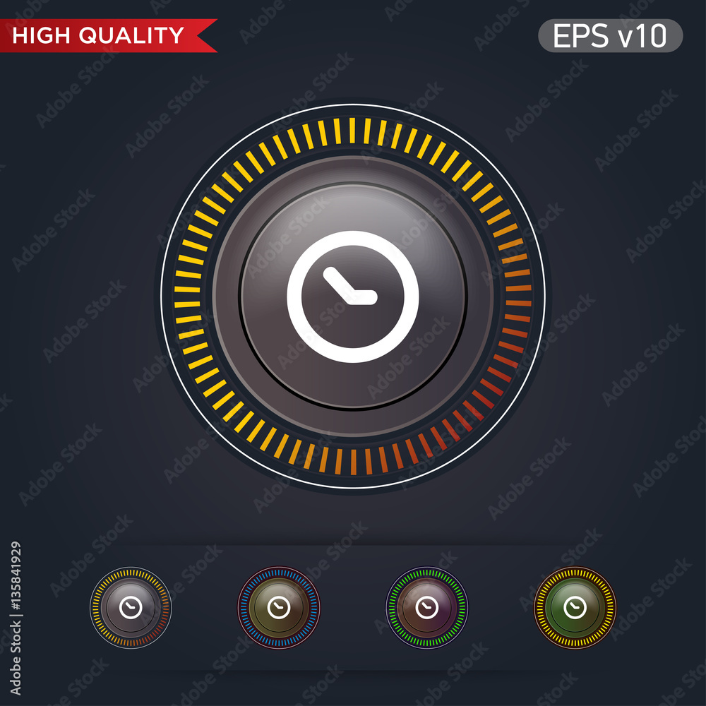 Timer icon. Button with timer icon. Modern vector. Timer icon. Button with timer icon. Modern vector.
