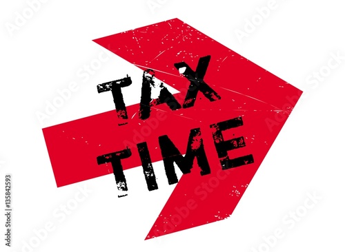 Tax time stamp. Grunge design with dust scratches. Effects can be easily removed for a clean, crisp look. Color is easily changed.