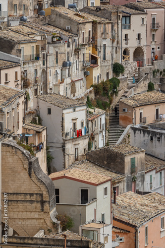 A view over lower part of Ragusa  a UNESCO heritage city  Sicily