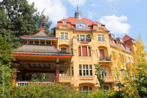 Obraz na płótnie Cottbus, Altbau undt Pagode w salonie