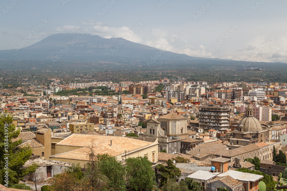 A view over own of Paterno, Sicily island, Italy