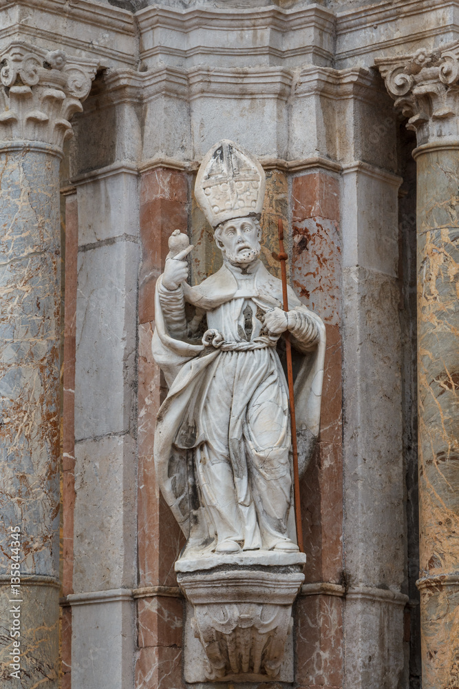 Decoration of the church in the historic centre of Taormina, Sic