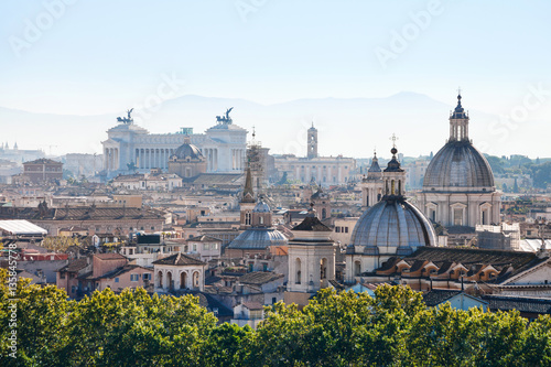 skyline of Rome city in side of Capitoline Hill