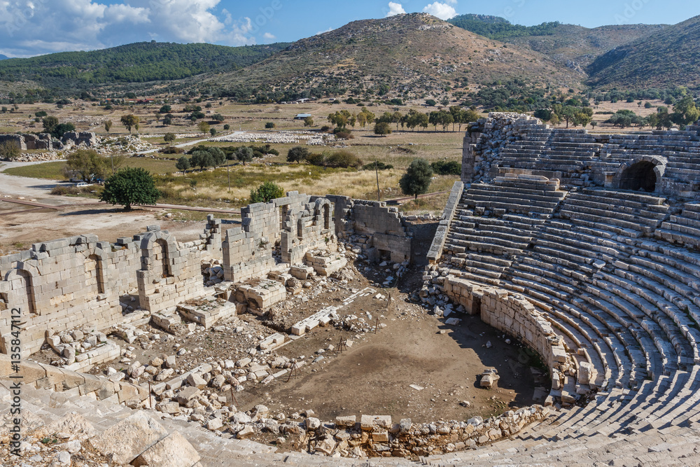 Naklejka premium Ruins of the ancient Lycian city Patara, Turkey