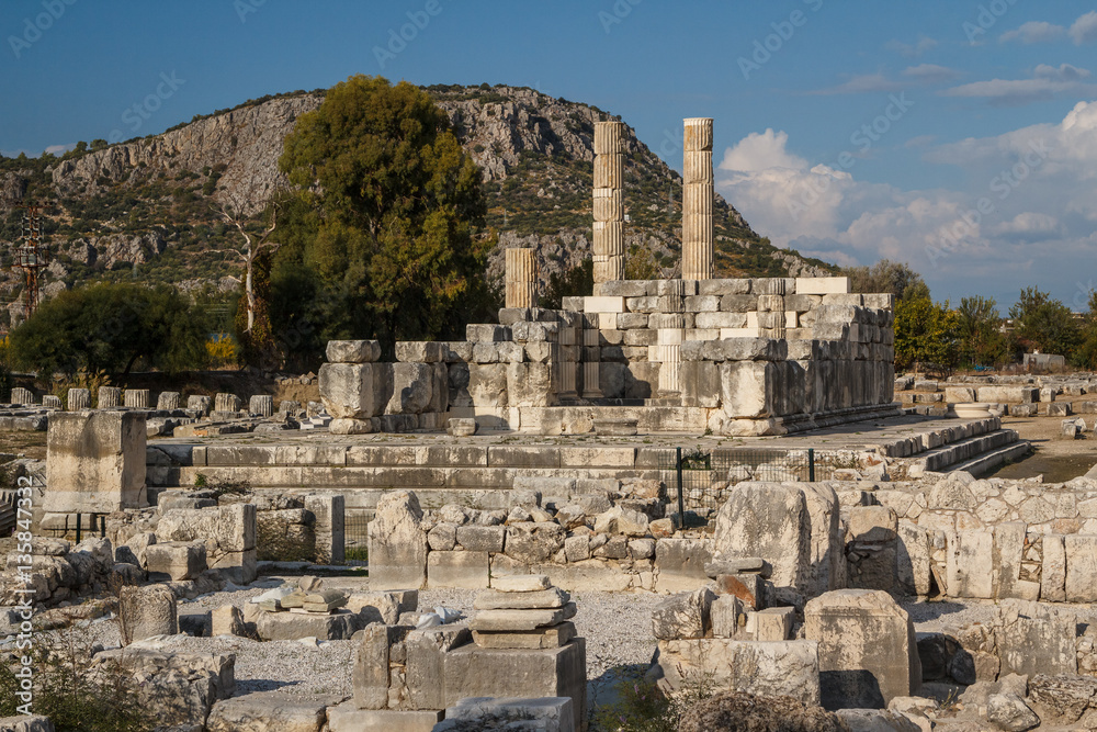 Ruins of the ancient Lycian city Letoon, Turkey