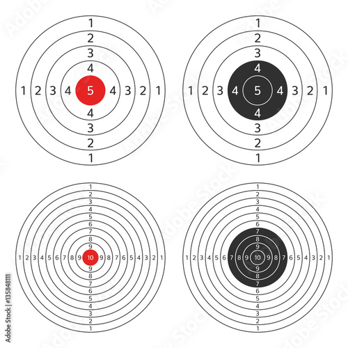 Shooting target vector set.