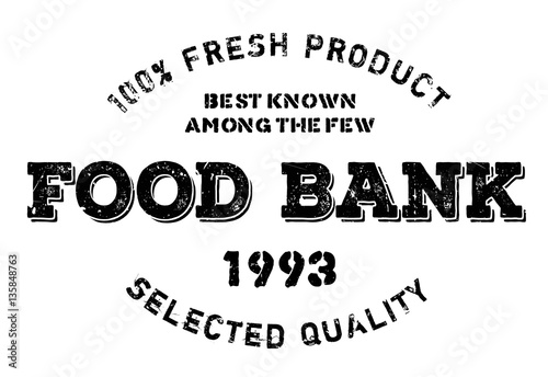Billede på lærred Food bank stamp