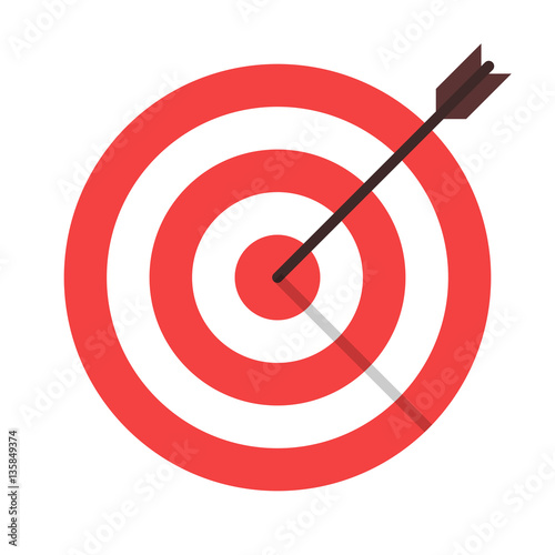 Target arrow isolated icon.