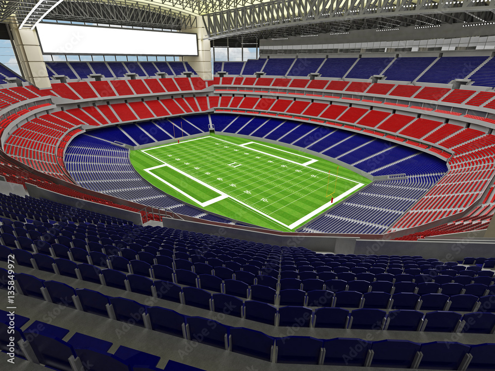 Fototapeta premium 3D render of modern American football super bowl lookalike stadi