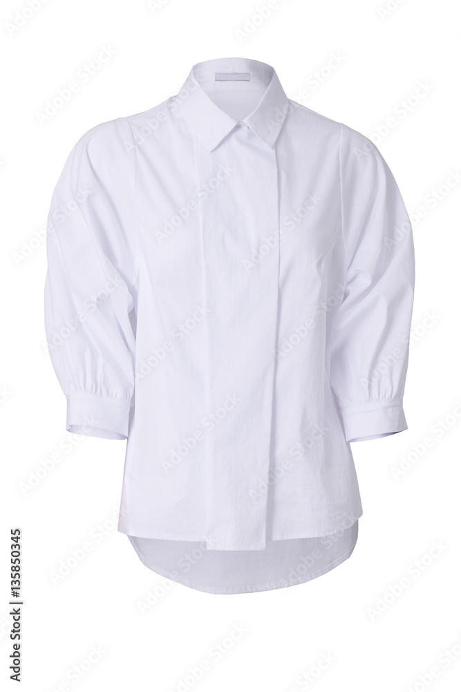 White women's shirt isolated on white background
White women's shirt isolated on white background