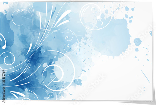 Swirly abstract watercolor background