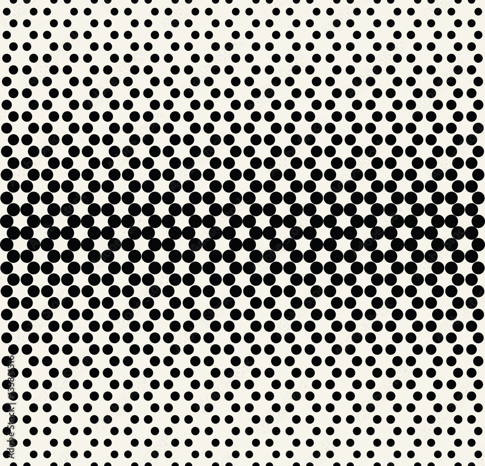 Abstract geometry black and white fashion halftone dots pattern