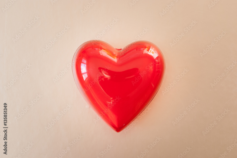 red heart for love or health