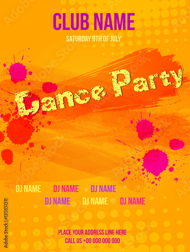 Orange party poster