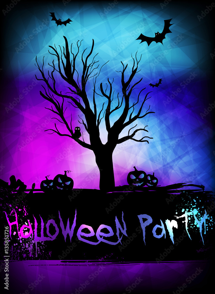 Template for Halloweeen poster party